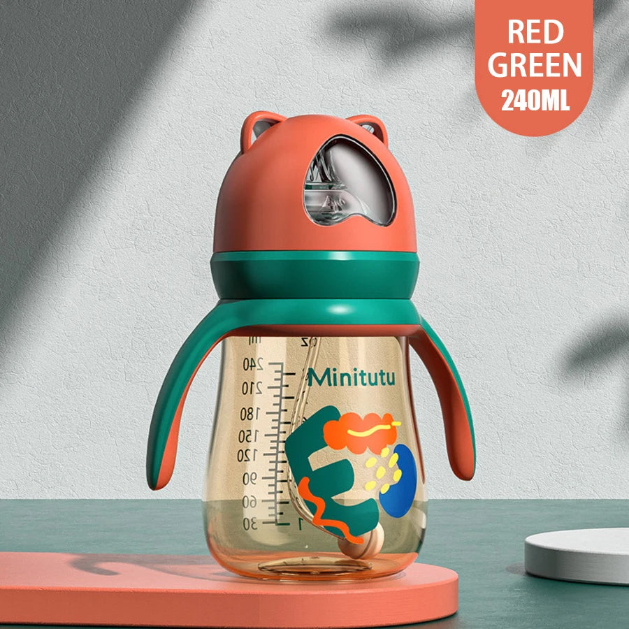 240ml BPA-Free Bear Baby Bottle – Wide-Caliber, Anti-Colic, Drop-Resistant