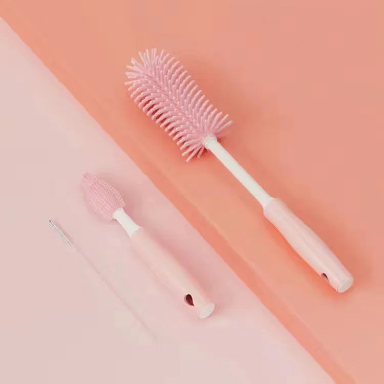 Kit de nettoyage en silicone à 360° | Brosse pour biberons, tétines et pailles