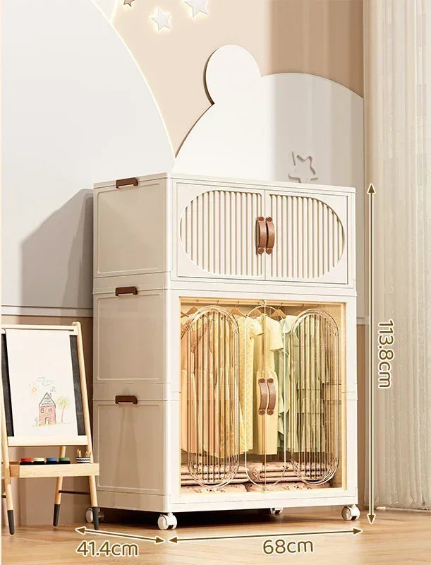 Foldable Kids Storage – Clothes & Toy Sorting Cabinet