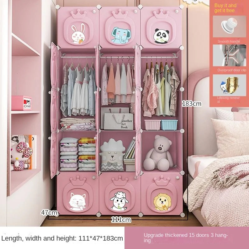 Armoire moderne pour enfants – Placard et rangement pliables en plastique