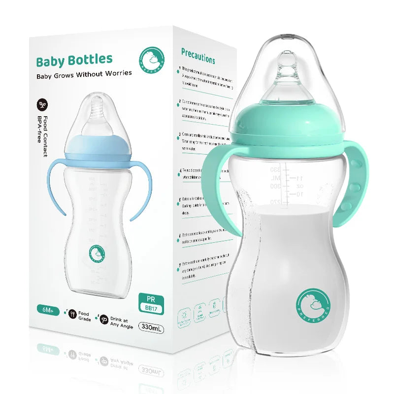 Biberon 180/330 ml – Double poignée, bille lestée, prise en main facile