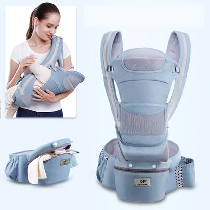 Ergonomic Front-Facing Baby Carrier with Hipseat – Travel Friendly