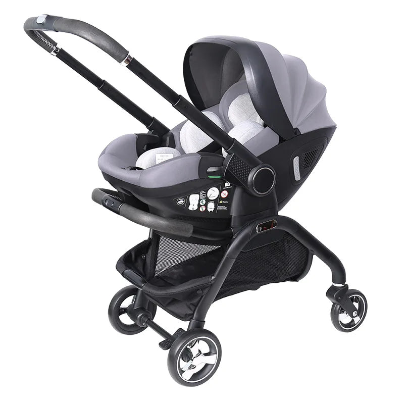 Kidilo 3-in-1 Baby Car Seat Stroller, One Button Fold & Detachable Basket