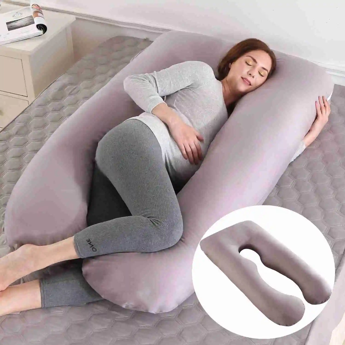 Coussin de grossesse intégral en forme de U 2022 – Allaitement et sommeil avec housse amovible