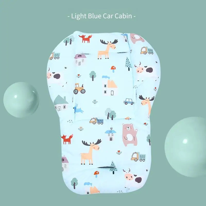 Soft Padded Baby Stroller & Car Seat Liner – Adjustable & Washable (0–3Y)