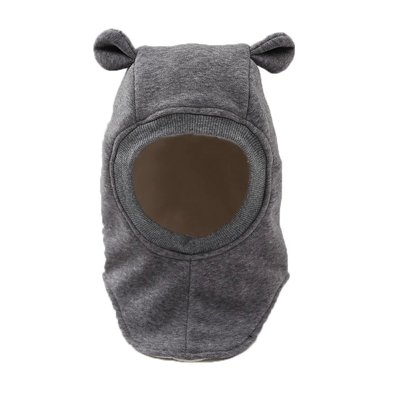 Cagoule d'hiver en laine à oreilles de lapin – Bonnet chaud et ajustable pour enfants