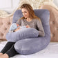 Coussin de grossesse en velours en forme de U, 140 x 70 cm – Coussin doux et multifonctionnel