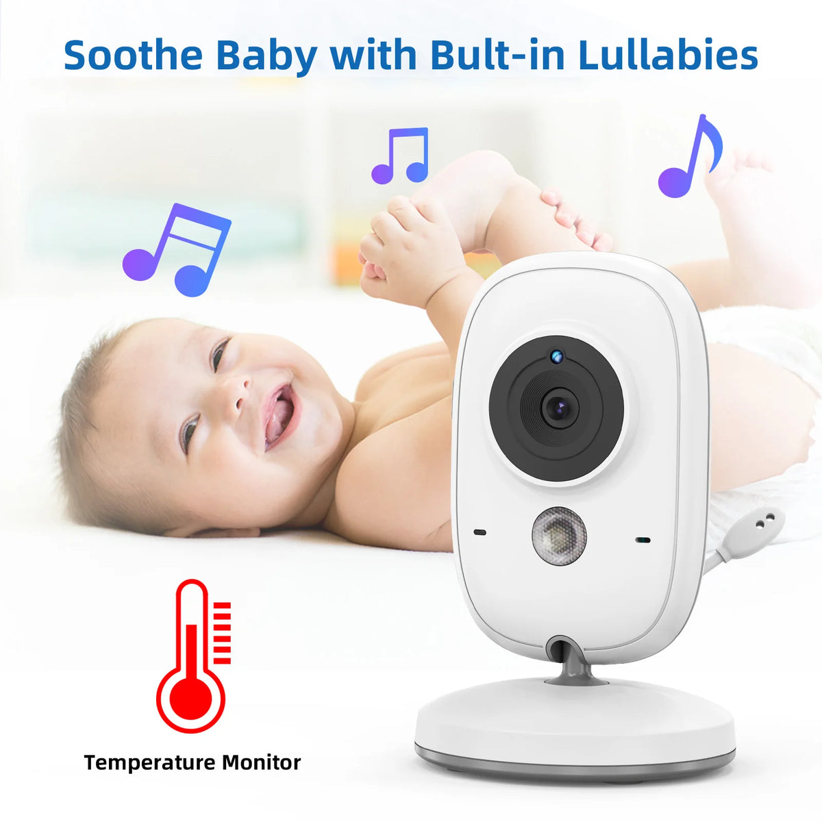 Wireless Baby Monitor 3.2" Screen with Night Vision and Audio