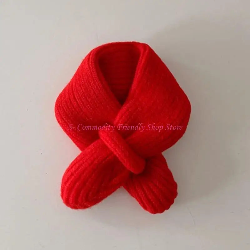 Écharpe enfant tendance 85AE, couleur unie, automne-hiver, tricotée, écharpe à la mode