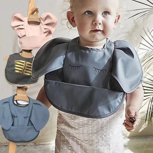Nordic Style Waterproof Baby Feeding Bib – Soft & Cute