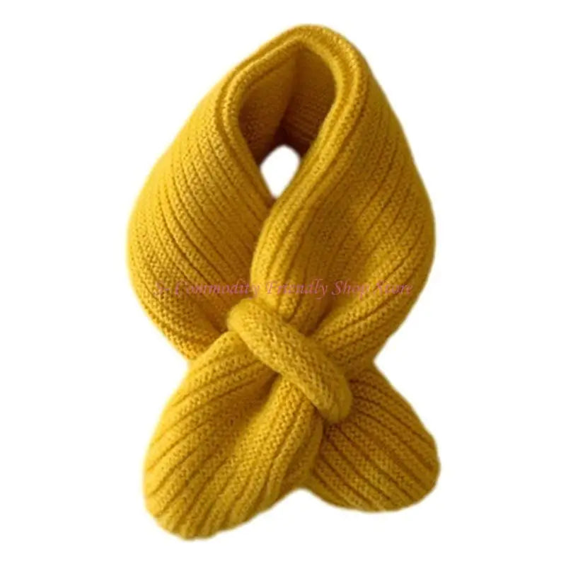 Écharpe enfant tendance 85AE, couleur unie, automne-hiver, tricotée, écharpe à la mode