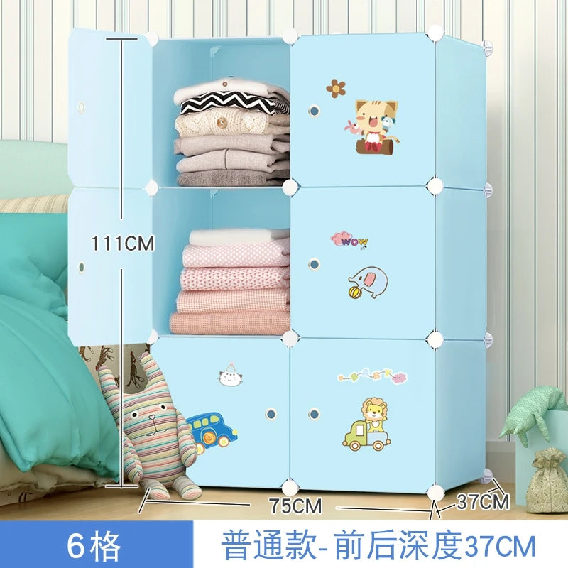 Armoire en plastique pour enfants – Organisateur de vêtements moderne et minimaliste