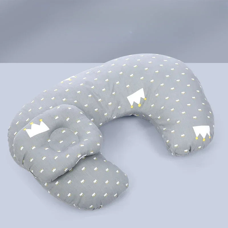 Pure Cotton Multi-Purpose Breastfeeding Arm Pillow with Detachable Core
