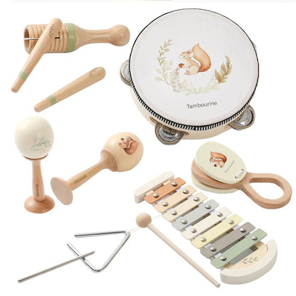 Ensemble musical Montessori – Maracas écureuil et plus encore !