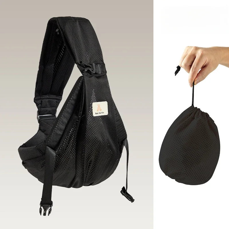 Porte-bébé portable avec assise de hanche pour nouveau-né et écharpe de portage
