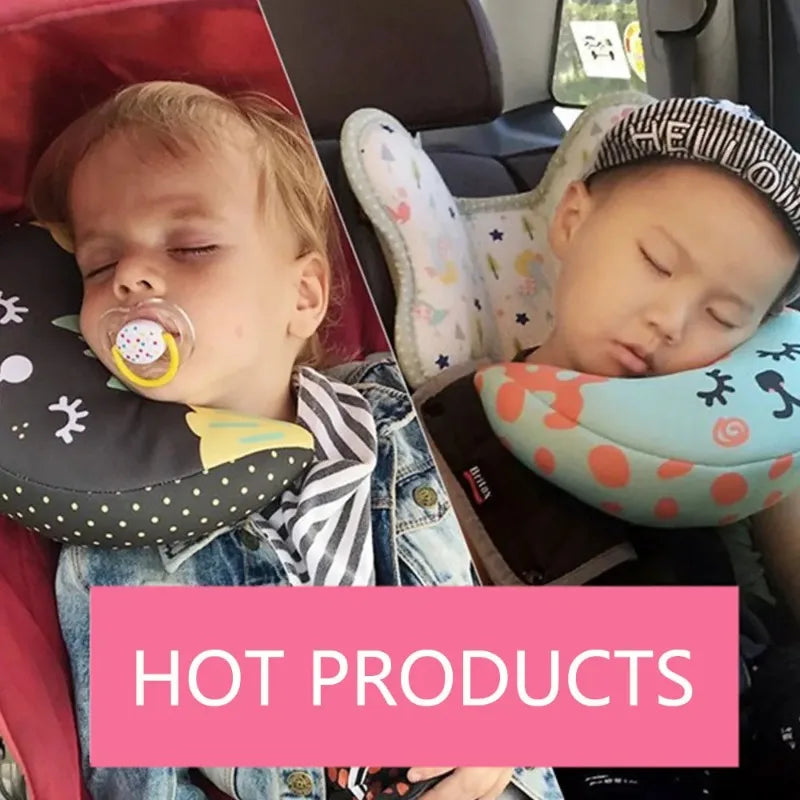 Child Car Seat Cushion – Crescent Neck & Sleep Pillow