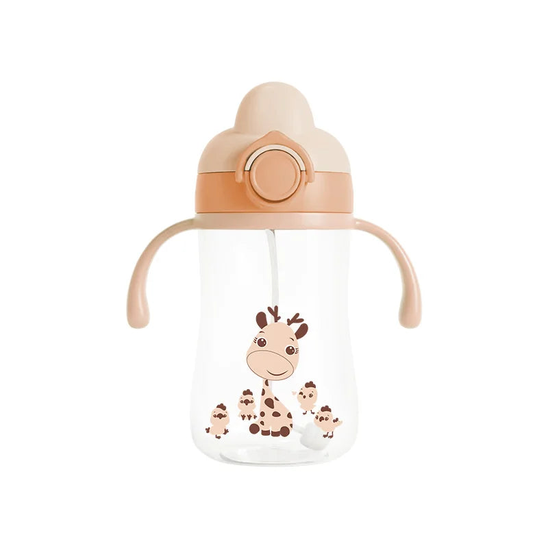 300ml Portable Baby Training Cup – Straw, BPA-Free, Learn-to-Drink Bottle