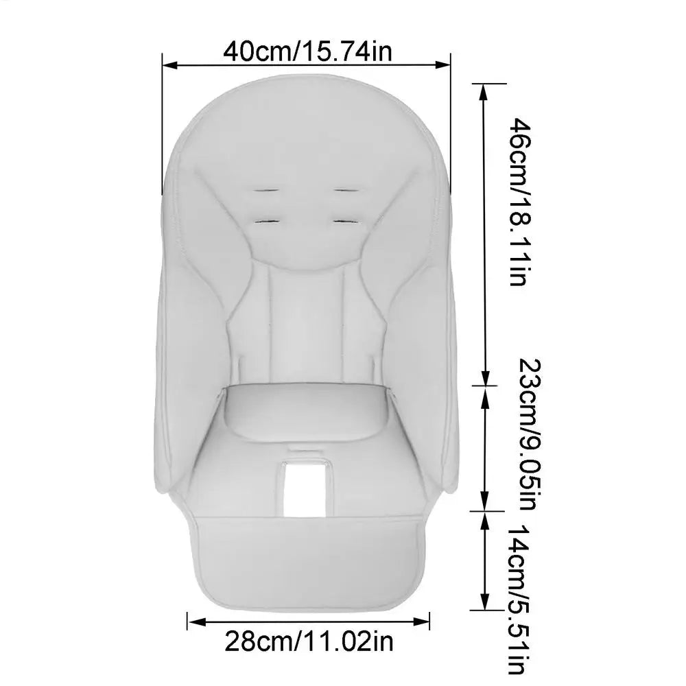 Baby Highchair Cover – Non-Slip PU Leather Cushion Pad