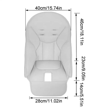 Baby Highchair Cover – Non-Slip PU Leather Cushion Pad