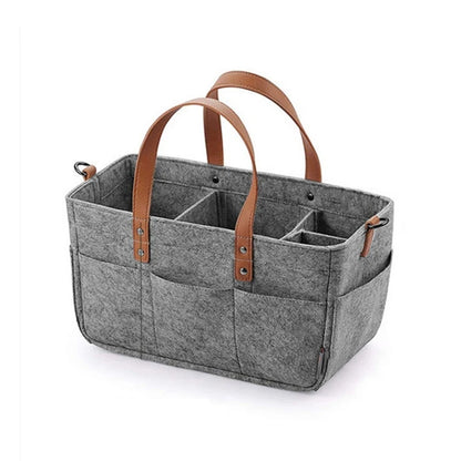 Panier à couches pliable en feutre – Organisateur pour bébé, idéal pour la voiture, la chambre et les voyages