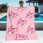 MINISO Pink Panther Flannel Blanket Suitable for Bedroom, Iving Room,sofa,student Nap,office Nap,camping Trip,children's Gift