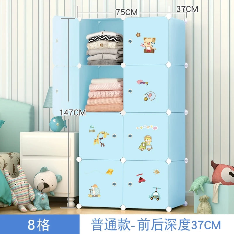 Armoire en plastique pour enfants – Organisateur de vêtements moderne et minimaliste