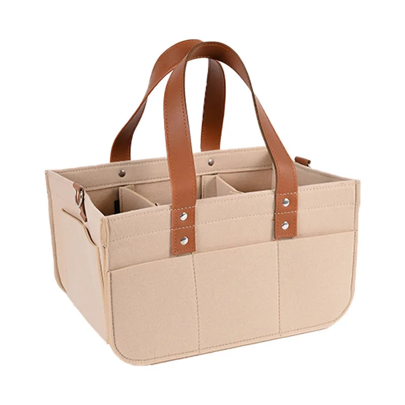 Panier à couches pliable en feutre – Organisateur pour bébé, idéal pour la voiture, la chambre et les voyages