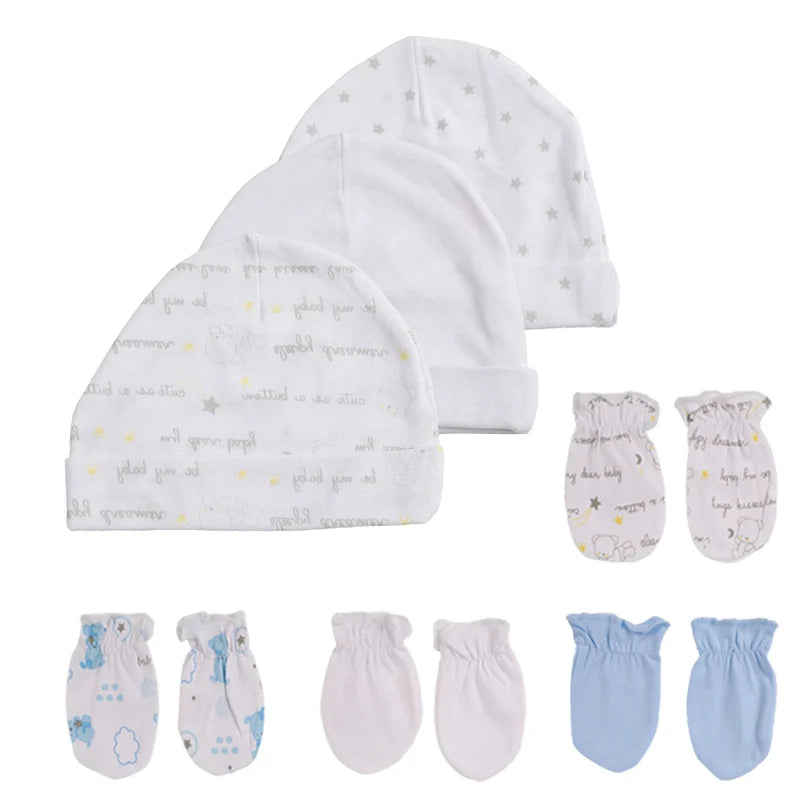 Soft Infant Hat Gloves Set for Newborn Boys and Girls