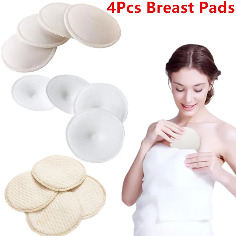 4PCS Soft Breast Pads – Anti-Leak, Absorbent Nursing Pads for Moms