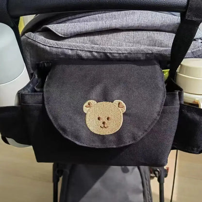 Sac de rangement suspendu ours en dessin animé – Organisateur pour poussette