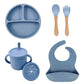 Kit d'alimentation pour bébé – Assiette à ventouse, tasse et couverts