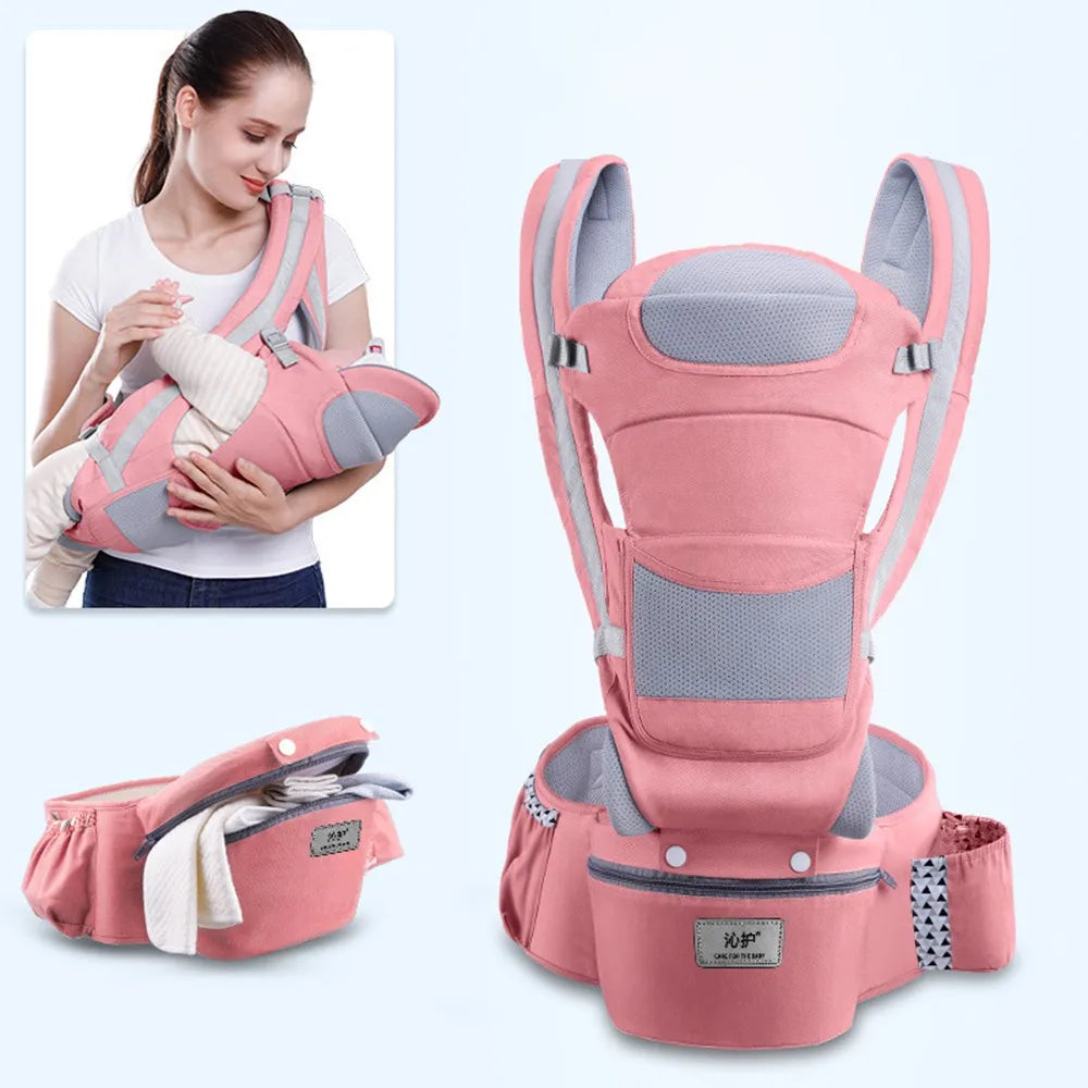 Ergonomic Front-Facing Baby Carrier with Hipseat – Travel Friendly