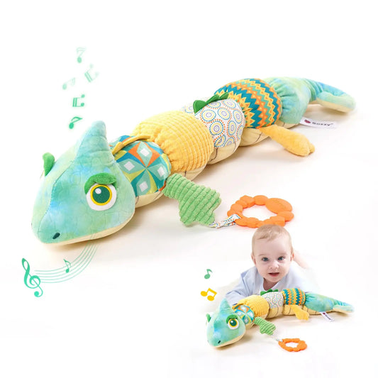 Baby Musical Stuffed Animal Toy with Crinkle Bell Teether