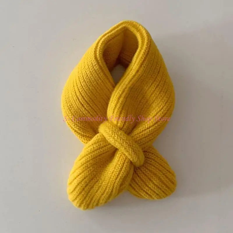 Écharpe enfant tendance 85AE, couleur unie, automne-hiver, tricotée, écharpe à la mode