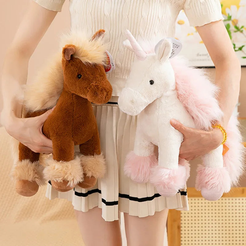 Horse & Unicorn Plush – Realistic Stuffed Toy for Kids