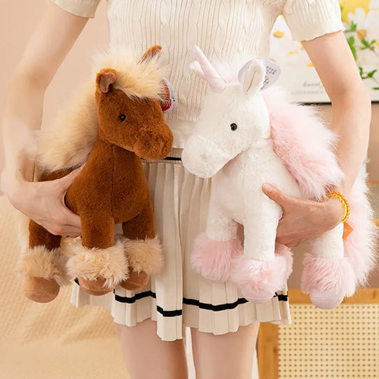 Horse & Unicorn Plush – Realistic Stuffed Toy for Kids