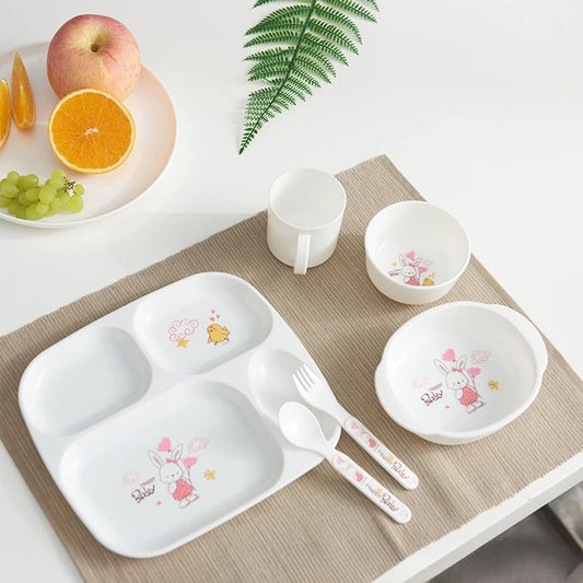 Children’s Feeding Set – Divided Plate & Spoon/Fork Set
