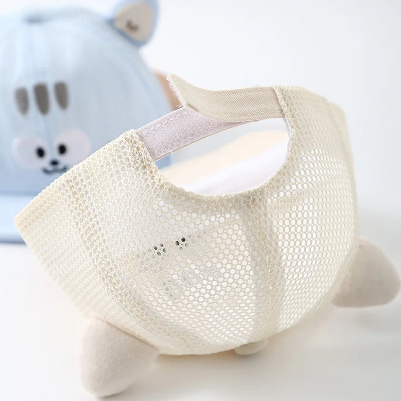 Casquette de baseball d'été pour enfants en maille, chapeau mignon de chat de dessin animé
