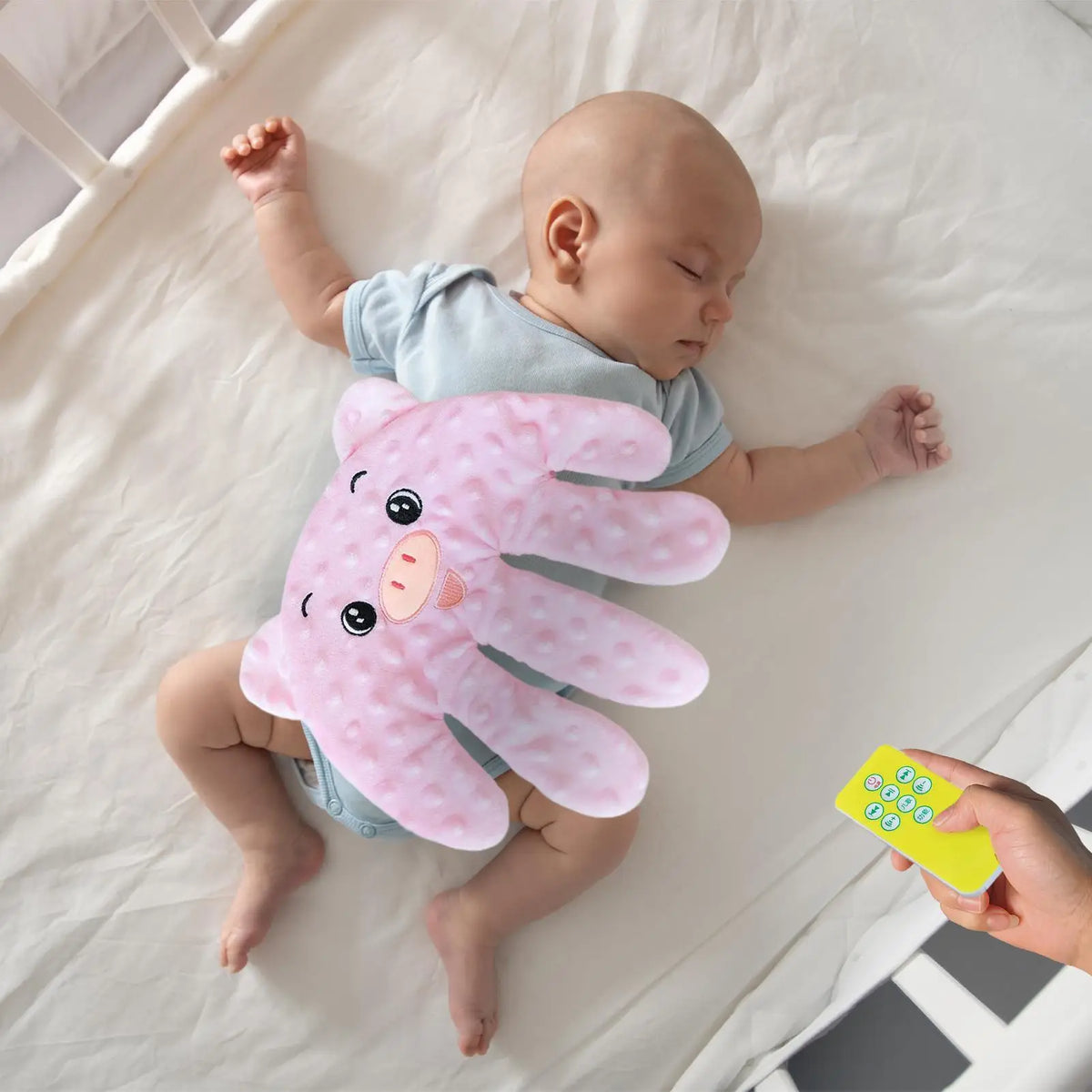 Coussin apaisant pour bébé avec télécommande