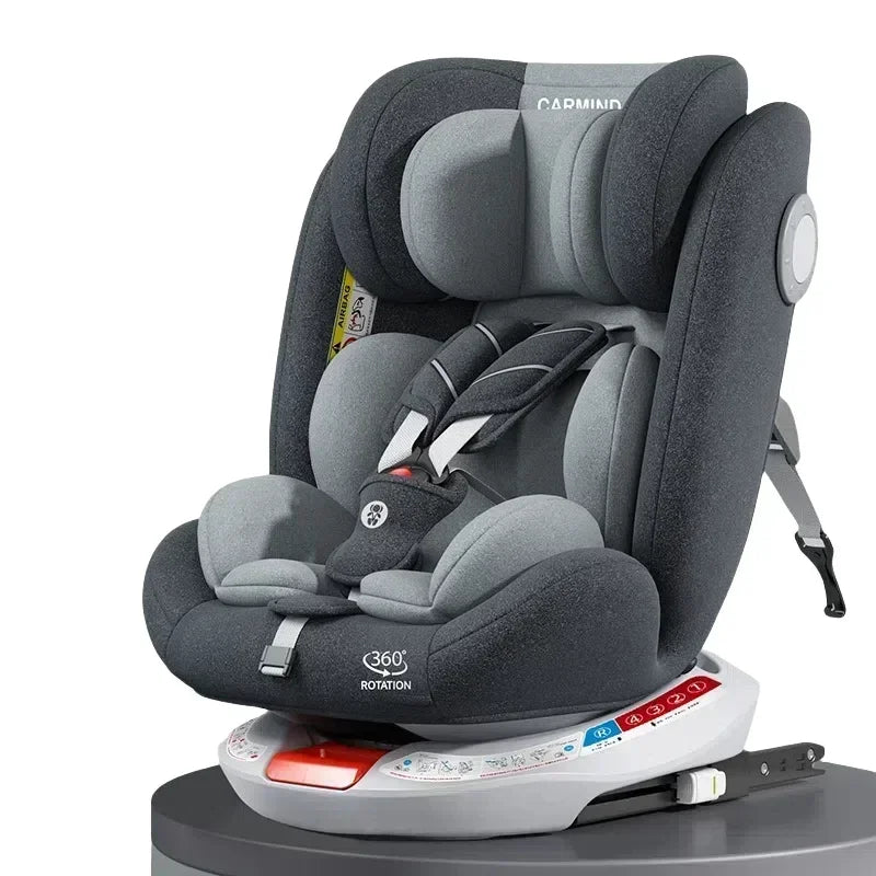 Child Safety Car Seat 0-12Y | 360° Rotation, ISOFIX Steel Interface
