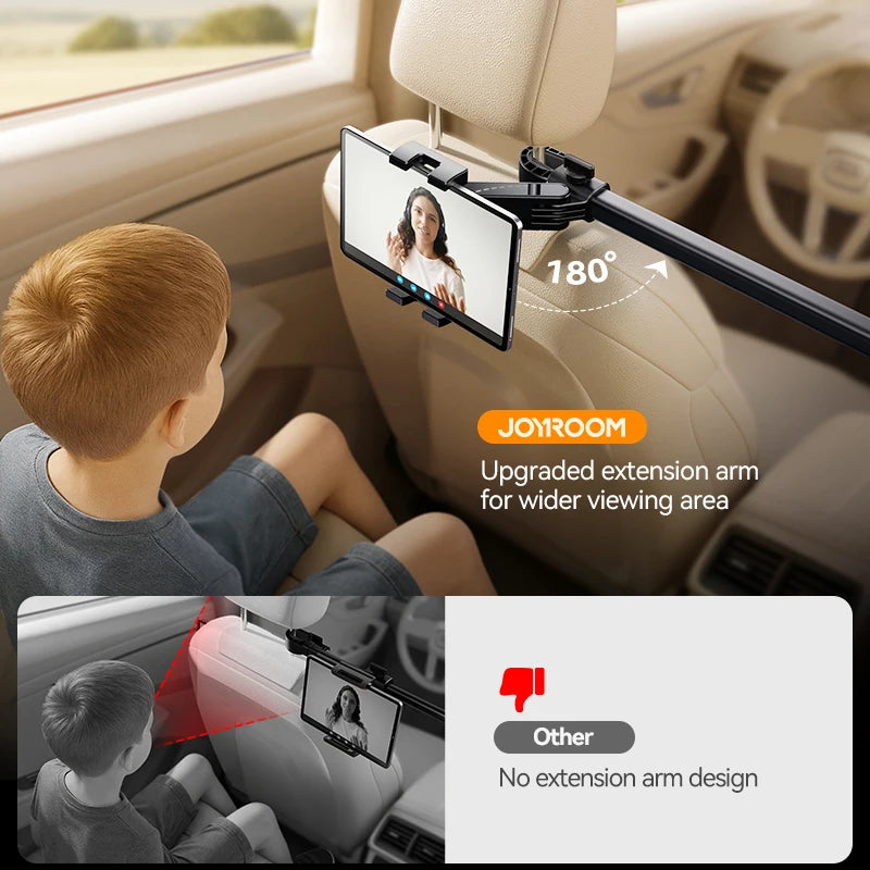 Support de tablette pour voiture avec crochets – Convient aux tablettes et téléphones de 4,7 à 12,9 pouces