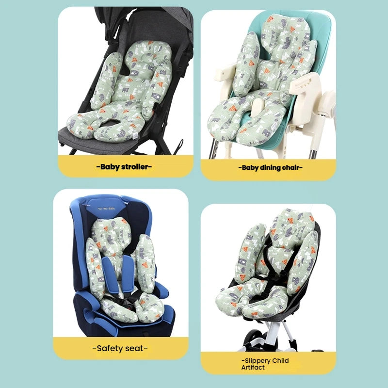 Coussin universel pour poussette et chaise de salle à manger – Coussin de siège épais en coton