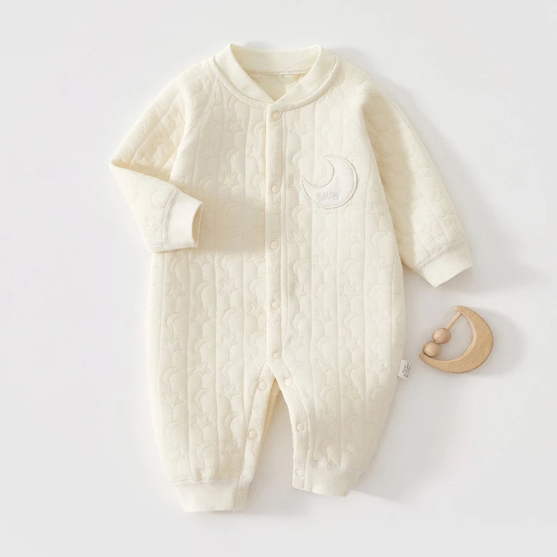 Warm Long-Sleeve Baby Jumpsuit
