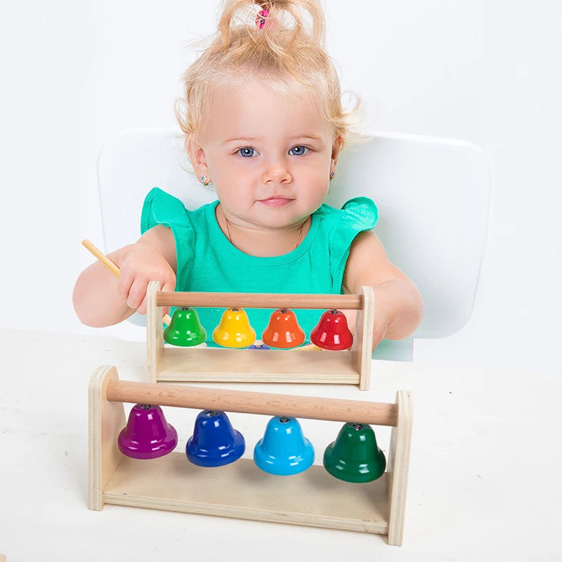 Cloches à main colorées à 8 notes – Apprenez et jouez !