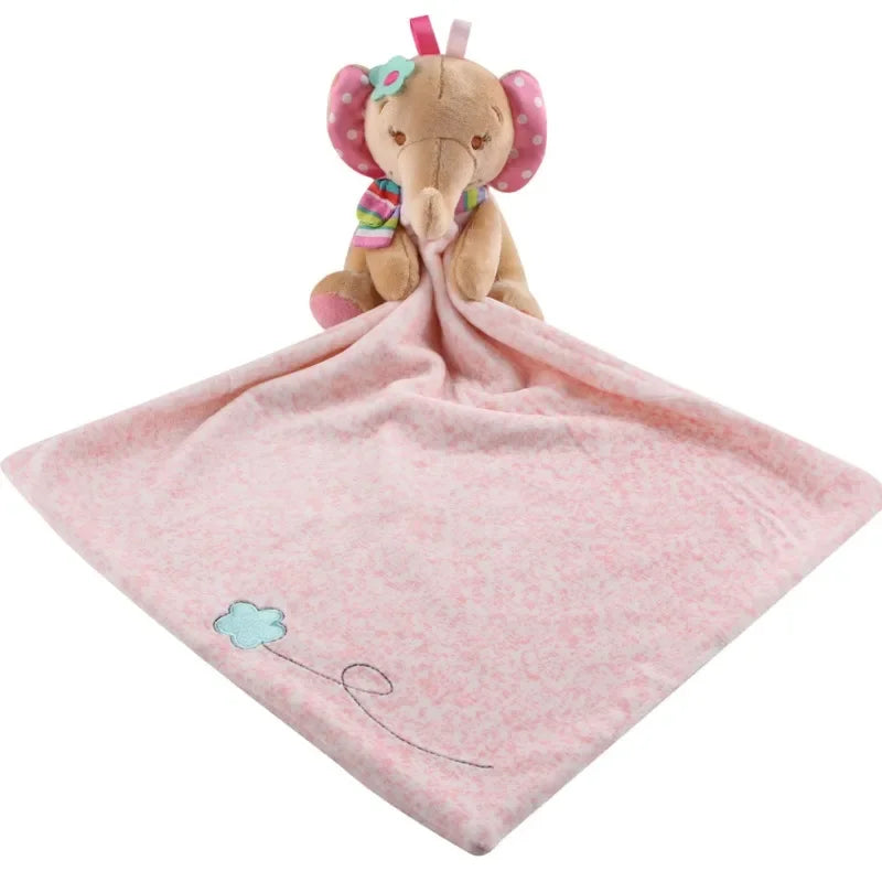 Serviette de réconfort pour nouveau-né – Poupée de sommeil animal de dessin animé et couverture douce