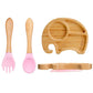 Baby Dinnerware – 3PCS Bamboo Plate & Suction Tableware
