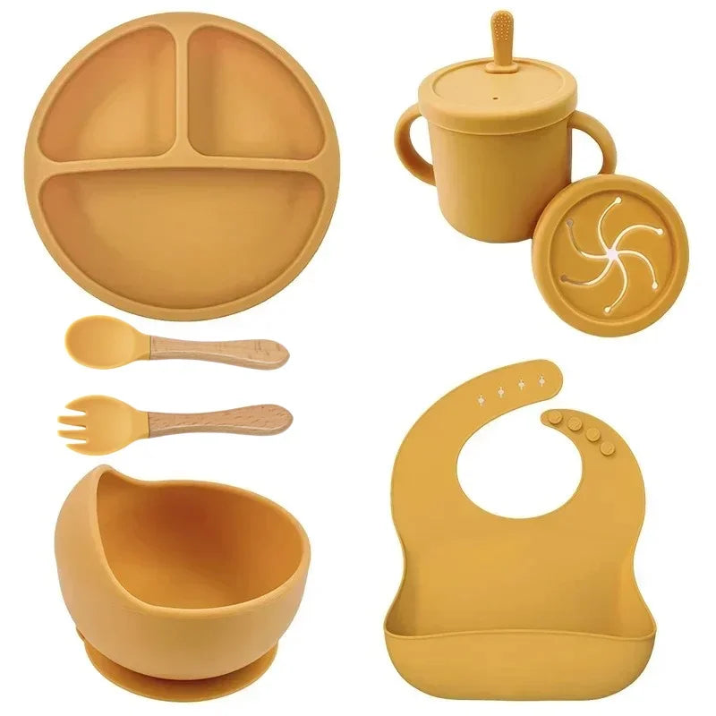 Kit d'alimentation pour bébé – Assiette à ventouse, tasse et couverts
