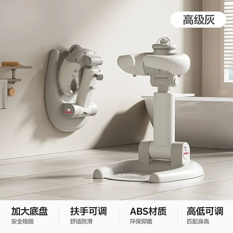 Station de bain pour bébé réglable – Table de lavage de cheveux pliable et sur pied