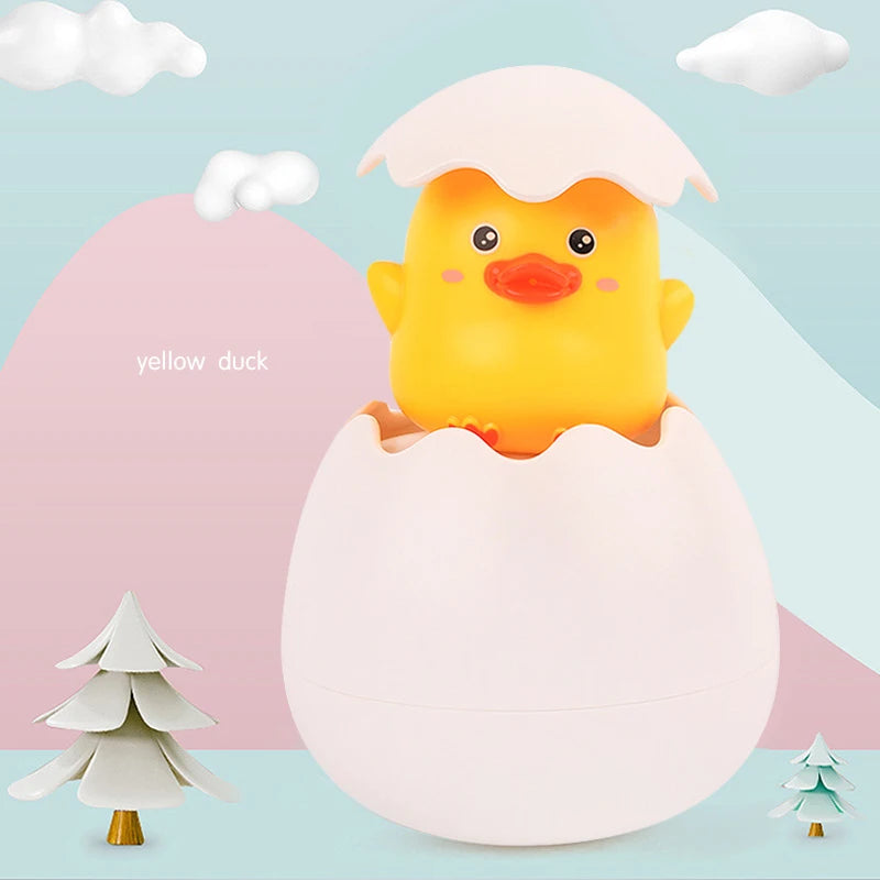 Ensemble de jouets de bain amusants – Roue à eau en forme de canard avec ventouses puissantes pour enfants