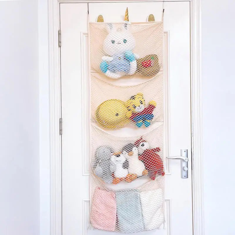 Over-Door Hanging Storage Bag – Plush & Toy Organizer for Kids